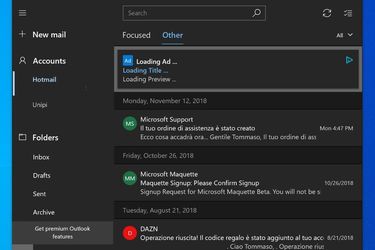 Microsoft și-a atras furia utilizatorilor prin afișarea de reclame în aplicația Mail