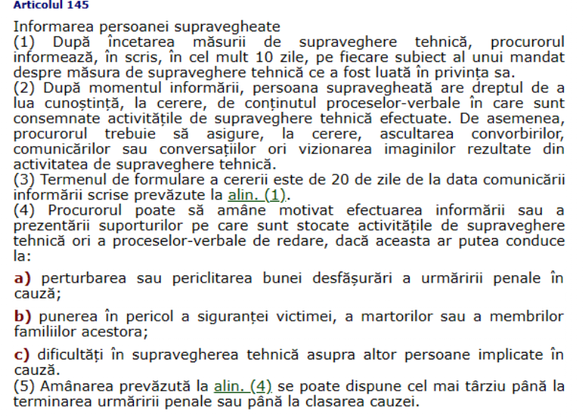 Persoanele supravegheate tehnic de SRI în dosare penale de terorism nu vor fi informate despre interceptări dacă dosarele sunt clasate din lipsă de probe