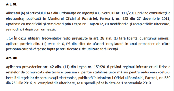 EXCLUSIV Schimbarea schimbării la OUG 114: o prevedere acuzată de neconstituționalitate de operatorii telecom se suspendă până la 1 septembrie