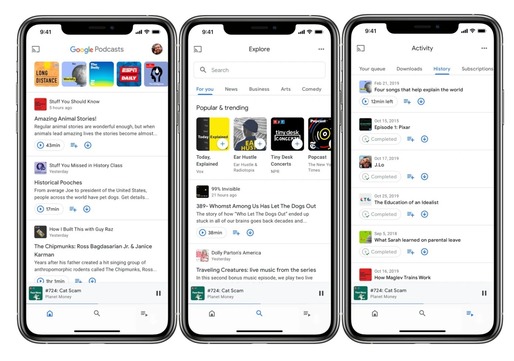 Google își lansează serviciul de podcast-uri pe iOS