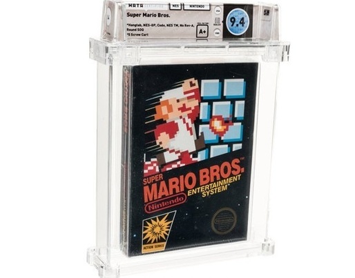 Un exemplar sigilat al emblematicului joc video "Super Mario Bros.", vândut la licitație pentru suma record de 114.000 de dolari