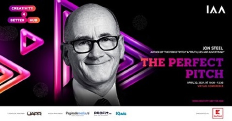 Se apropie Conferința The Perfect Pitch cu Jon Steel, 22 aprilie, 10:30 - 12:30