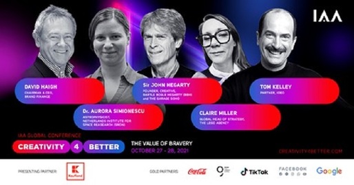 Conferința globală IAA „Creativity4Better” revine în 2021 cu cea de-a 5-a ediție. Tema ediției din 2021: The Value of Bravery 