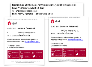 Atac de tip fishing la clienții firmei de curierat DPD România