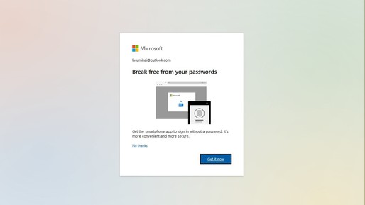 Microsoft lansează autentificarea fără parolă pentru toți utilizatorii