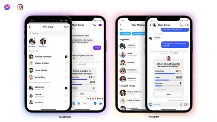 Facebook Messenger și Instagram comunică în grup