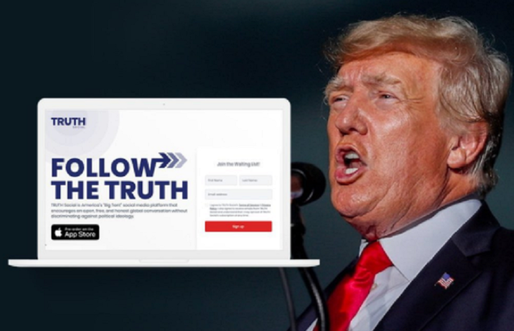 Aplicația Truth Social a fostului președinte al SUA Donald Trump se va lansa pe un browser web