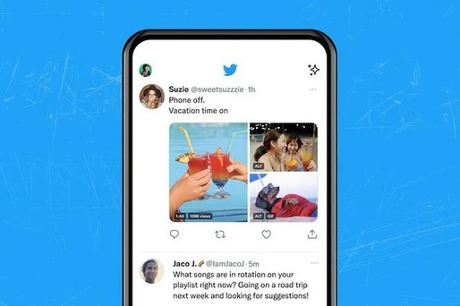 Twitter permite adăugarea de imagini, clipuri video și animații în aceeași postare