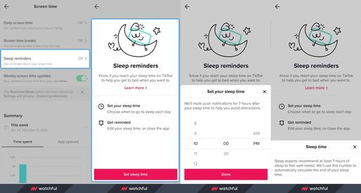 TikTok testează o funcție care să le amintească utilizatorilor să se ducă la culcare