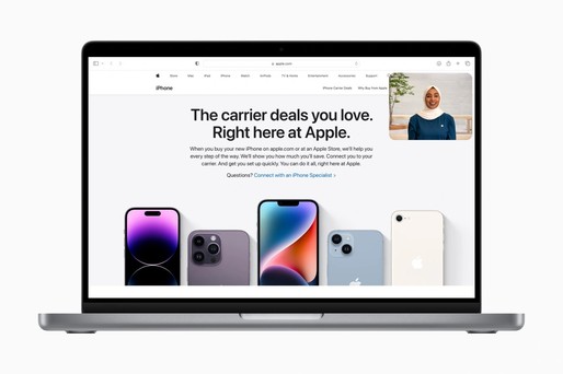Magazinul online Apple va avea funcții de live video pentru cumpărarea iPhone-urilor