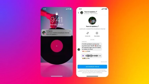 Instagram lansează canalele de comunicare la nivel global