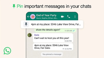 WhatsApp introduce opțiunea fixării mesajelor
