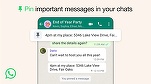 WhatsApp introduce opțiunea fixării mesajelor