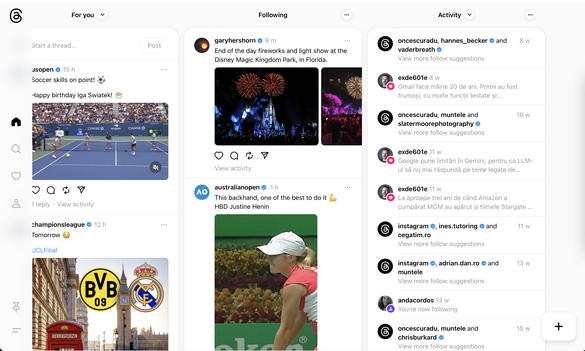 FOTO Threads are o nouă aplicație web