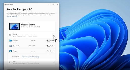 Cum setezi backup automat pentru fișierele importante în Windows 11