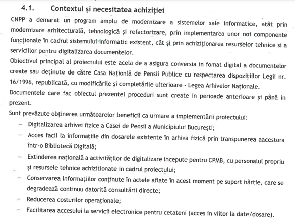 DOCUMENT Digitalizarea documentelor Casei Naționale de Pensii va fi realizată de Iron Mountain și Zipper Services 