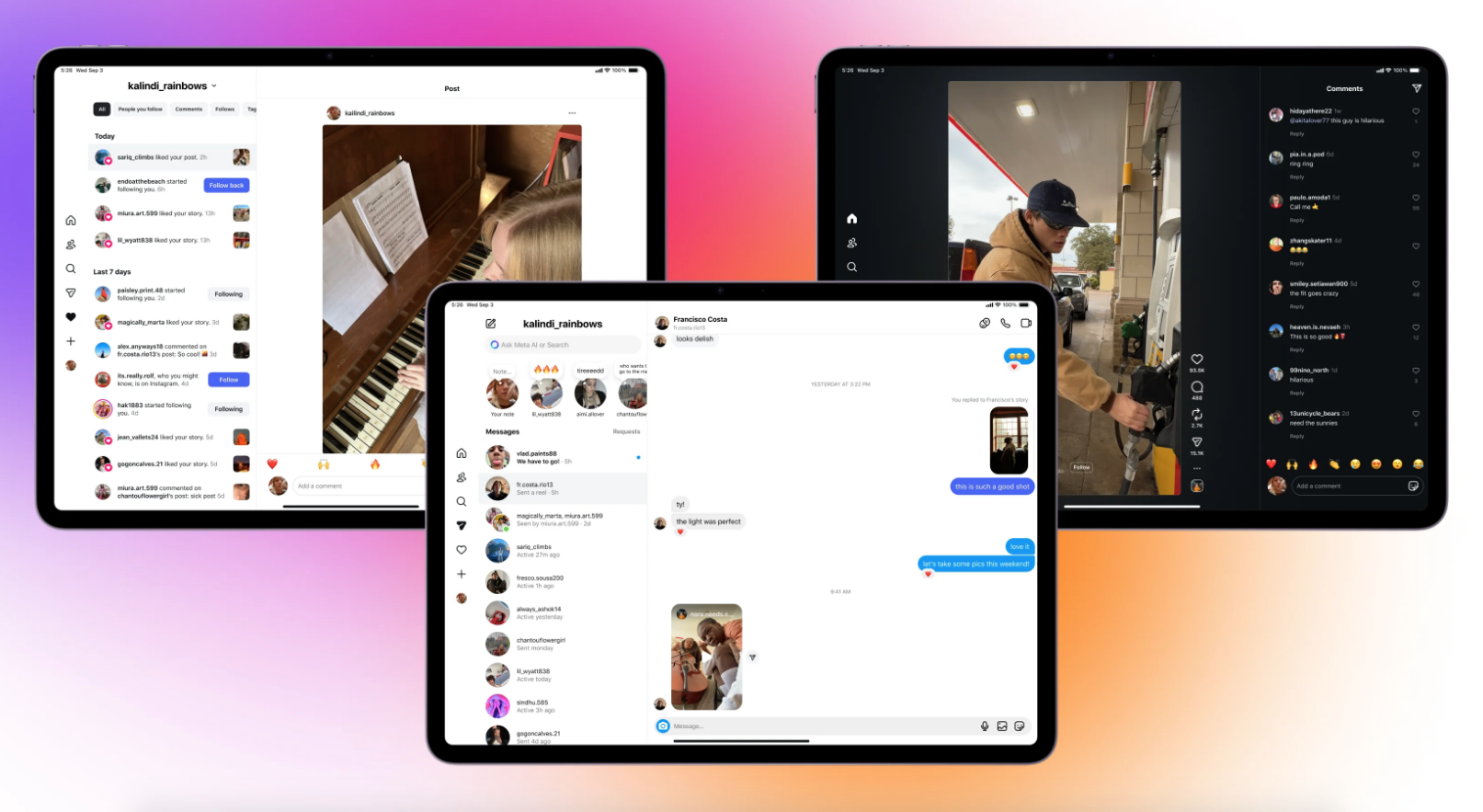 Instagram are aplicație de iPad 