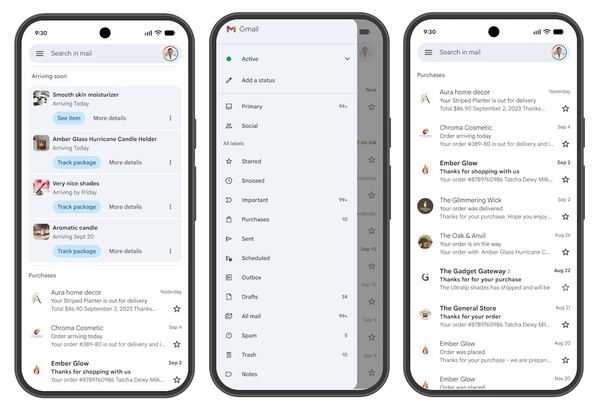 Gmail introduce filtre pentru achiziții