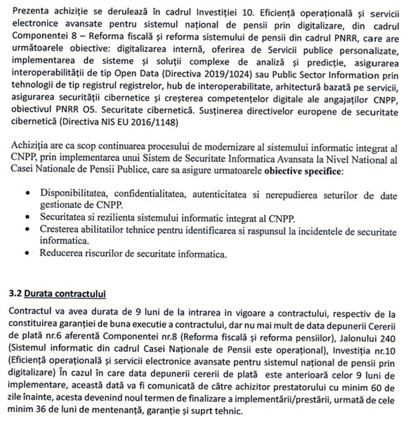 DOCUMENT Casa Națională de Pensii se dotează cu sistem de securitate informatică