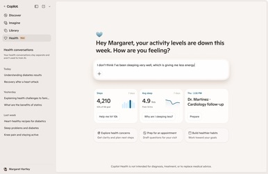 Microsoft lansează Copilot Health