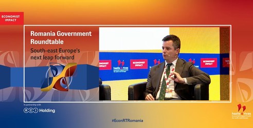 VIDEO Ionuț Stanimir, BCR: Este o sarcină foarte provocatoare pentru lideri de a reorganiza totul în era AI. Manualele de leadership de acum 10 ani sunt moarte - Conferința The Economist, cu Profit.ro partener