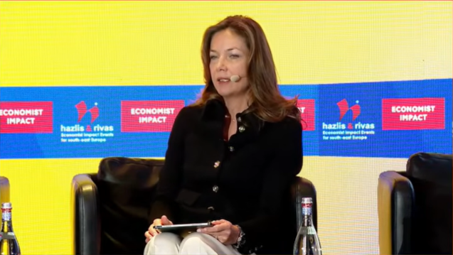 VIDEO România are toate ingredientele necesare pentru a crește în anii următori pe zona IT.. Iwona Sikora, Iron Mountain: Uniunea Europeană poate să-și creeze un avantaj competitiv - Conferința The Economist, cu Profit.ro partener