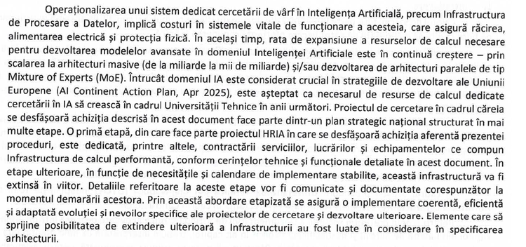 DOCUMENT Orange va livra Universității Tehnice din Cluj-Napoca infrastructură de procesare a datelor, parte a proiectului HUB Român de Inteligență Artificială – HRIA