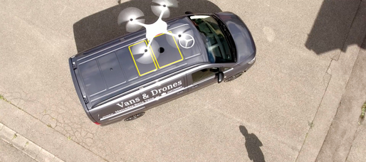 FOTO&VIDEO Mercedes a dezvăluit o furgonetă cu drone pentru livrări