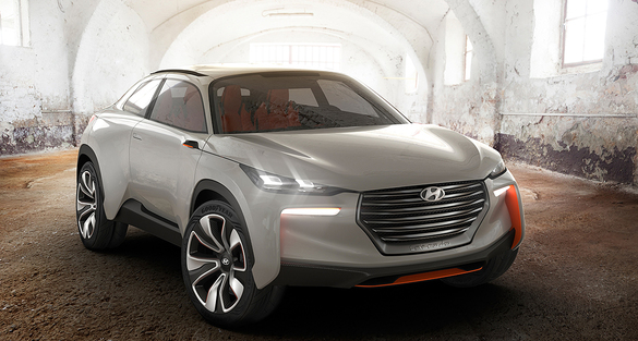 Hyundai a publicat prima imagine cu viitorul SUV Kona, inspirat din conceptul Intrado