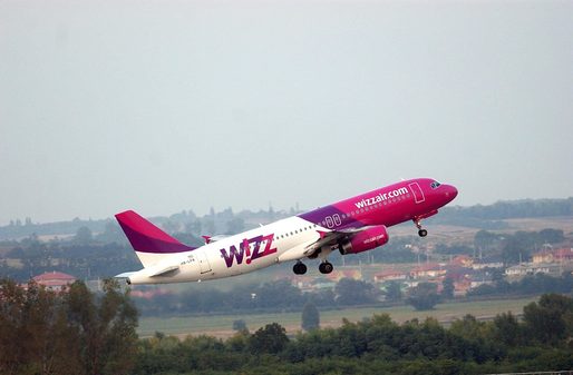 Wizz Air a înregistrat un avans de 34% al numărului de pasageri în primul trimestru, până la 1,45 milioane
