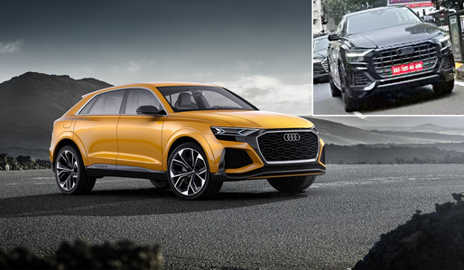 FOTO Audi Q8, fotografiat fără camuflaj, înainte de lansarea din 2018