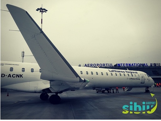Aeroportul din Sibiu a înregistrat peste 530.000 de pasageri în 2017, pentru prima dată de la înființare
