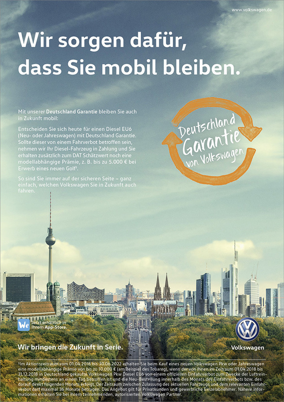 Volkswagen garantează potențialilor clienți înlocuirea mașinilor diesel, dacă vor fi interzise
