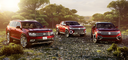 VW a prezentat Atlas Tanoak, un concept pick-up de mari dimensiuni. Germanii ar putea lansa Amarok pe piața din SUA