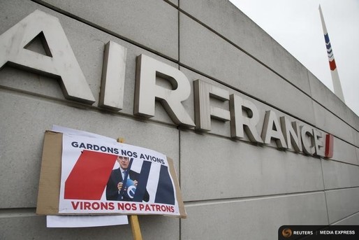 Un sfert din zborurile Air France au fost anulate vineri din cauza grevei personalului