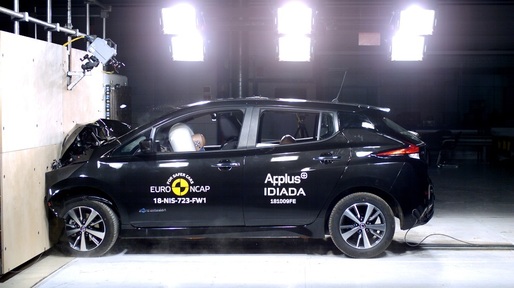 VIDEO A doua generație Nissan Leaf a primit 5 stele EuroNCAP la cel mai dur test din istorie