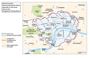 Londra a introdus o nouă taxă de poluare, pentru motoare pe benzină sub euro 4 și diesel sub euro 6