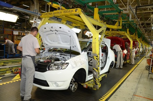 Producția de automobile din România, în creștere cu 2% față de anul trecut