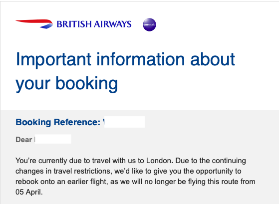British Airways își informează clienții că din 5 aprilie nu va mai efectua zboruri București-Londra și retur