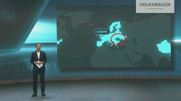 FOTO Volkswagen și-a prezentat țintele pe piața de mașini electrice cu o hartă ce lăsa România... în afara continentului. Explicația companiei