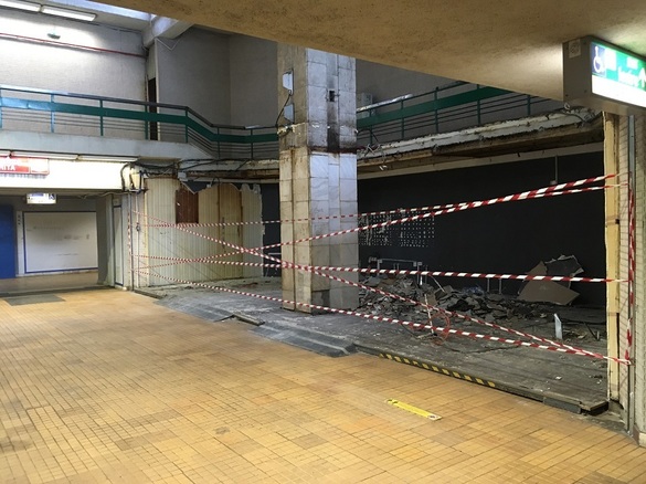 Fost spațiu comercial din stația de metrou Pipera, 9 aprilie 2021