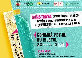Constanța introduce, temporar, plata cu PET-uri și doze de aluminiu pentru transportul public
