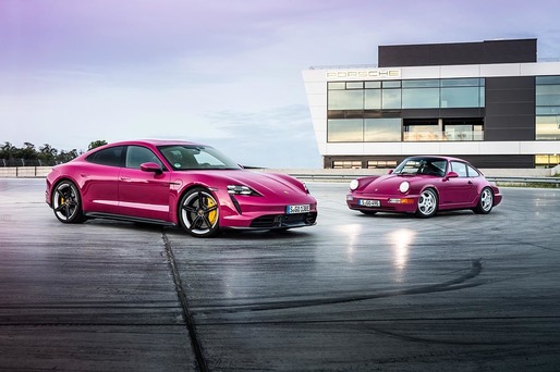 Porsche actualizează modelul electric Taycan cu autonomie mai mare și noi culori „cult”