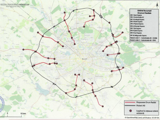 Proiect uriaș de infrastructură pentru fluidizarea traficului din București și Ilfov: 100 de km de drumuri noi între Capitală, noua șosea de centură și localitățile vecine