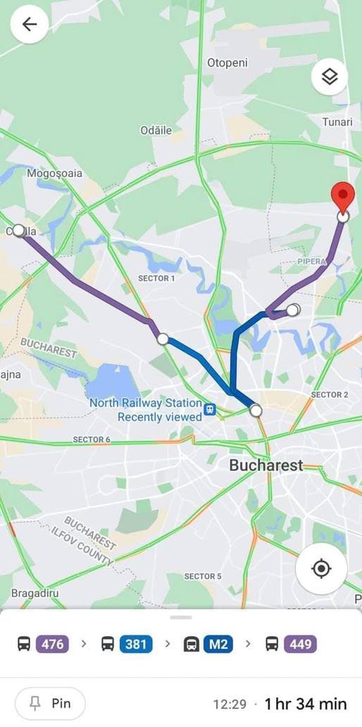 Nicușor Dan: Transportul public din București este oficial și pe hărțile Google. Într-o primă etapă se afișează planificarea curselor