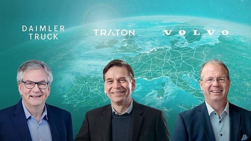 Traton (VW), Daimler și Volvo au semnat un acord pentru crearea propriei rețele de încărcare pentru camioane electrice
