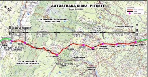 CNAIR a desemnat câștigătorul pentru proiectarea și execuția secțiunii 2 din autostrada Sibiu - Pitești