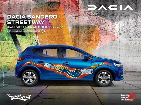 VIDEO & FOTO Dacia o ia pe urmele BMW și lansează primul său model Art Car, în ediție limitată. A apelat la o artistă marocană