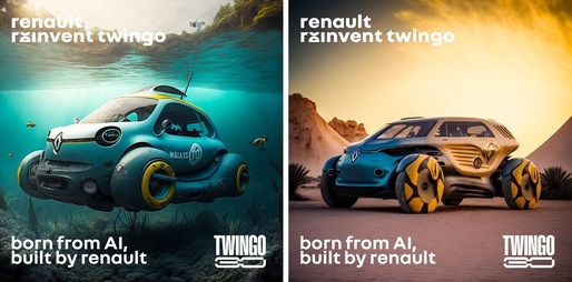 Renault cheamă publicul să „reinventeze” modelul Twingo, aflat la finalul vieții, cu ajutorul AI