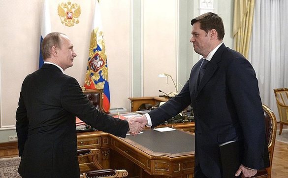 Alexei Mordașov, la o întrevedere cu președintele Rusiei, Vladimir Putin. Sursă foto: kremlin.ru